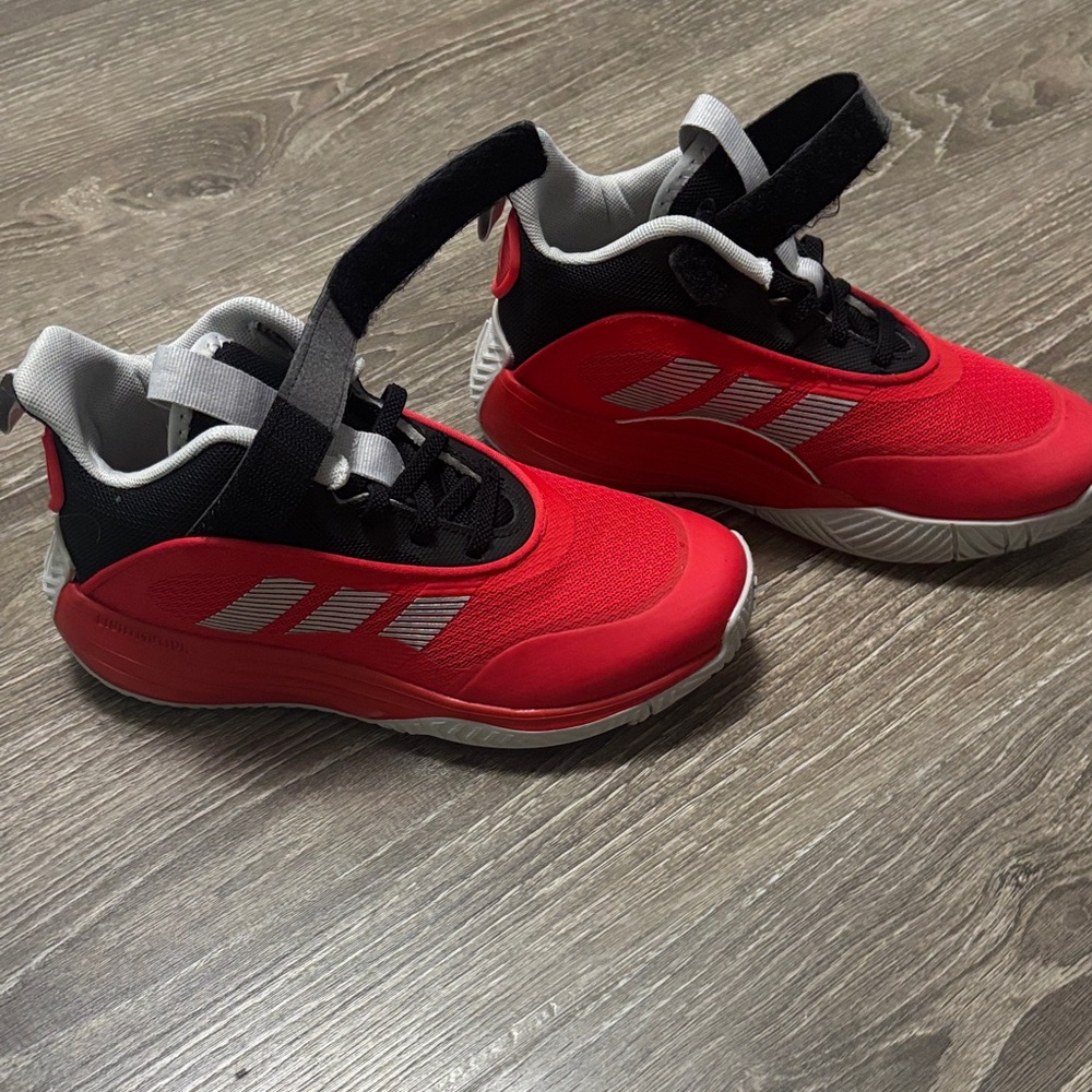 Kids adidas Red and Black Athletic Shoes